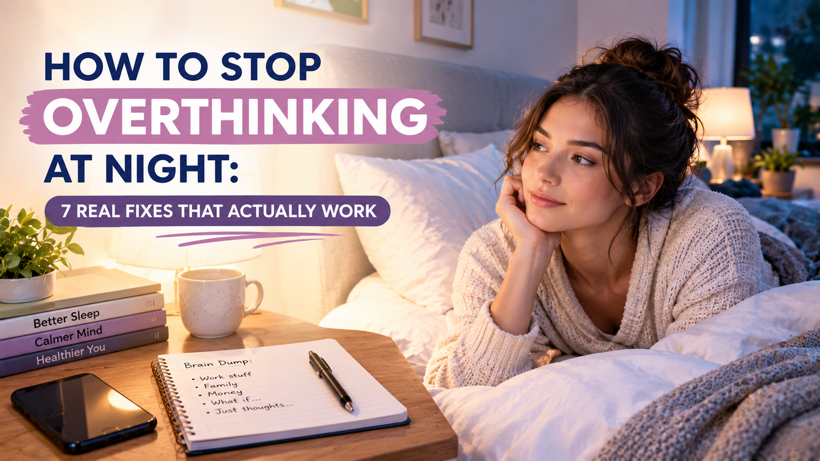 7 practical ways to stop overthinking at night and sleep more peacefully